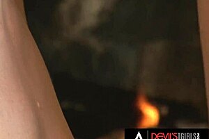 Big titties tgirl rams ass deep in stockings condom