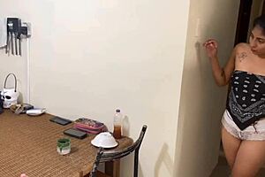 Stepdaughter spies big ass stepmom perving hard