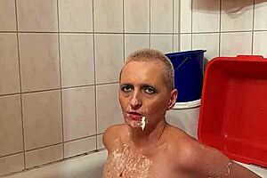 milf sandra takes intense facefuck deepthroat session part 2