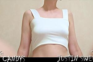 short hair blonde sucks cock like total whore bitch