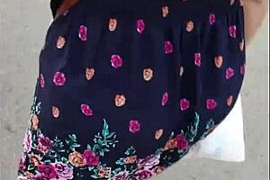 madura latina cougar licks fat chubby pussy on street!