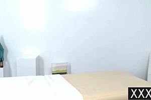 Lesbian Masseuse Rachel Roxxx Licks Charley Chase's Busty Pussy