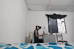 busty stepsis dances all lusty in vr... stepbro cant resist in his place