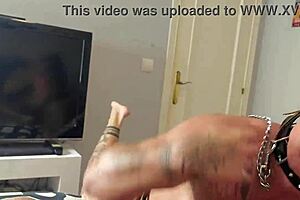 She begs for cock deep in her ass then squirts as cum blasts her muscular face part 1