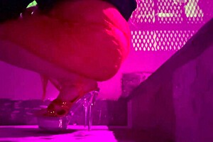 Italian Milf Teases Legs Lingerie Heels Smoke