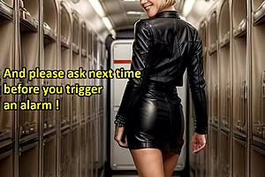 ebony goddess rides big black cock on train in leather outfit part 2