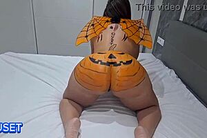 damn my stepsis huge ass kept me up all night shaking it halloween style