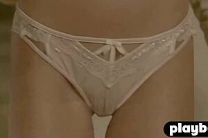 petite sexy blonde strips slow revealing her amazing natural tits and wet pussy