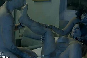 two foot goddesses dominate dirty old man with gagging deepthroat bdsm