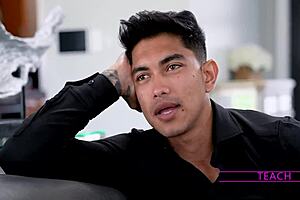 latina stepmom seduces stepson with dirty creampie talk