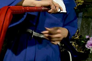 naughty nun angel long dominates katie k's pussy play