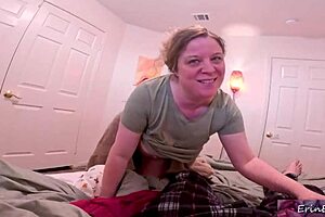 Stepmom and stepson explode in taboo creampie orgasm together!