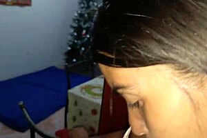 venezuelan maid squirting juicy pussy ripped clothes christmas bathroom fuck 😜🎄💦