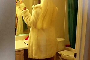 Pov blonde milf strokes huge cock with big tits