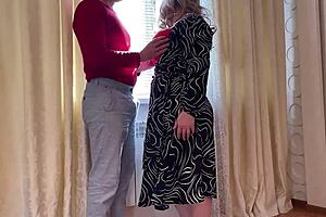 Stepson Convinces BBW Stepmom for Sloppy Blowjob and Deep Anal Pounding