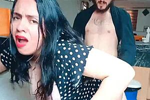 Stepmother Fucked Hard in Kitchen by Stepsons Friend