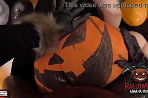 agatha brazilian milf fucks jack olantern halloween bbc style?