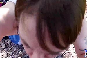 Sailor Luna Deepthroats Miles Long Cock Park Blowjob Wish