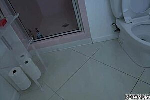 Honey Blossom slurps stepson cock rides cowgirl till creampie tongue drip 😜👅