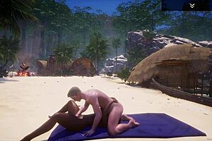 Curvy black milf Indra fucks Jason's big white dick on beach loving that shaved pussy