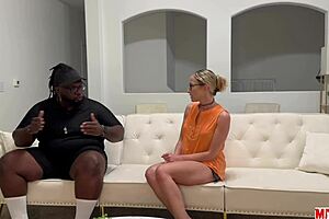 i can't resist seducing coach mac with my big blonde tits and ass riding his monster bbc cowgirl style