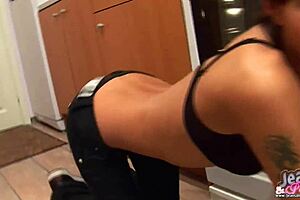 She twirls pigtails in tight jeans for the neighbor next door