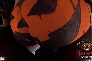 agatha brazilian milf fucks jack olantern halloween bbc style?