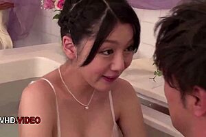 miho ichiki's big tits asian babe horny tittyfuck handjob session 😈🔥💦