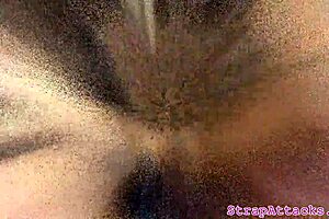 imagine this busty milf dominatrix strapon pegging her sub while he eats her out