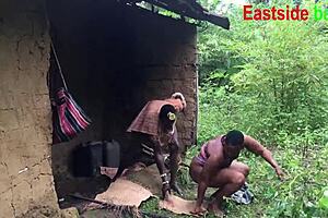 african forest queen gets fucked hard outdoor by hunter ughh!!