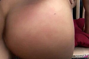 Brown Ebony Bitch's Round Ass Takes Interracial DP Threesome Pound!