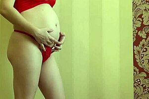 hey pregnant milf, trying on nylon stockings got you so horny for foot fetish play?