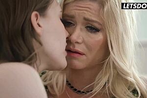 Step Mom Serene Siren Joins Daughters' Steamy Lesbian Threesome