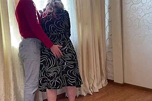 Stepson Convinces BBW Stepmom for Sloppy Blowjob and Deep Anal Pounding