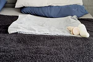 squirting pierced tits milf flashes huge buttplug then orgasms hard with dildo