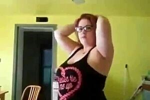 thick cum blasts all over milf's huge tits and juicy ass