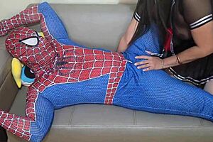 Spider-Man gonna pound his big ass latina stepmom's juicy holes?