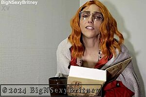 Sexy Librarian Britney's Sloppy Deepthroat Facial Tease