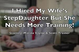 Wife's Stepdaughter Marina Vaylor Needs Deepthroat Daddy Training At Work