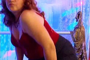 check out hotwife steffi's business casual pussy dance tease