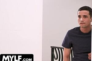 Stepmom and girlfriend fight over my cock then share deepthroat and doggystyle?