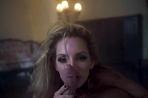 seductive milf begs deepthroat doggystyle pounding on couch