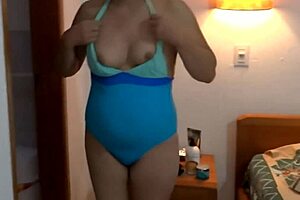 on beach i jerk off watching stepmom then she begs cum