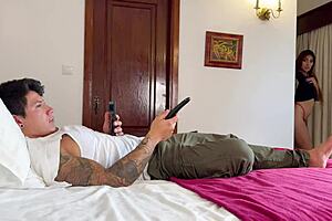 Stepbro mistakes stepsis for girlfriend, CUM-COVERS her BIG ASS in dorm taboo accident