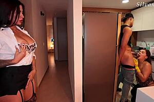 hey strangers lonely milf silvana lee begs for threesome sex with milan rodriguez and ema ribeiro!