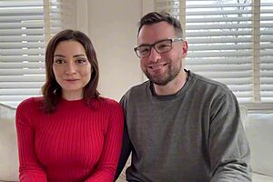 Beautiful Italian MILF hunts lingerie at Amsterdam sex shop