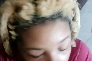 SHHHH Ebony Princess Deepthroats Black Cock Sloppy POV