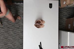 busty asian teen shoplifter takes officer's cock deep