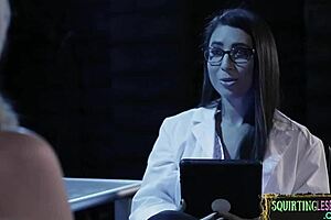 hey check this squirting babe getting her pussy devoured by a milf in hot threeway tribbing action