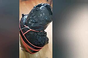 larve sophie momifiee chained bdsm maid submissive facial